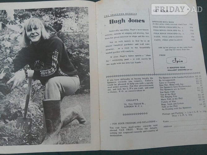 Ye Spinners (The Spinners), Show Programme from 1966??