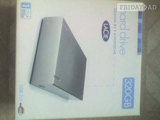 LACIE 320Gb Grey External Hard Drive , USB2 Interface with PSU & Cable in Waterlooville