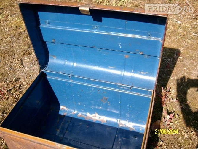 2 tin storage trunks
