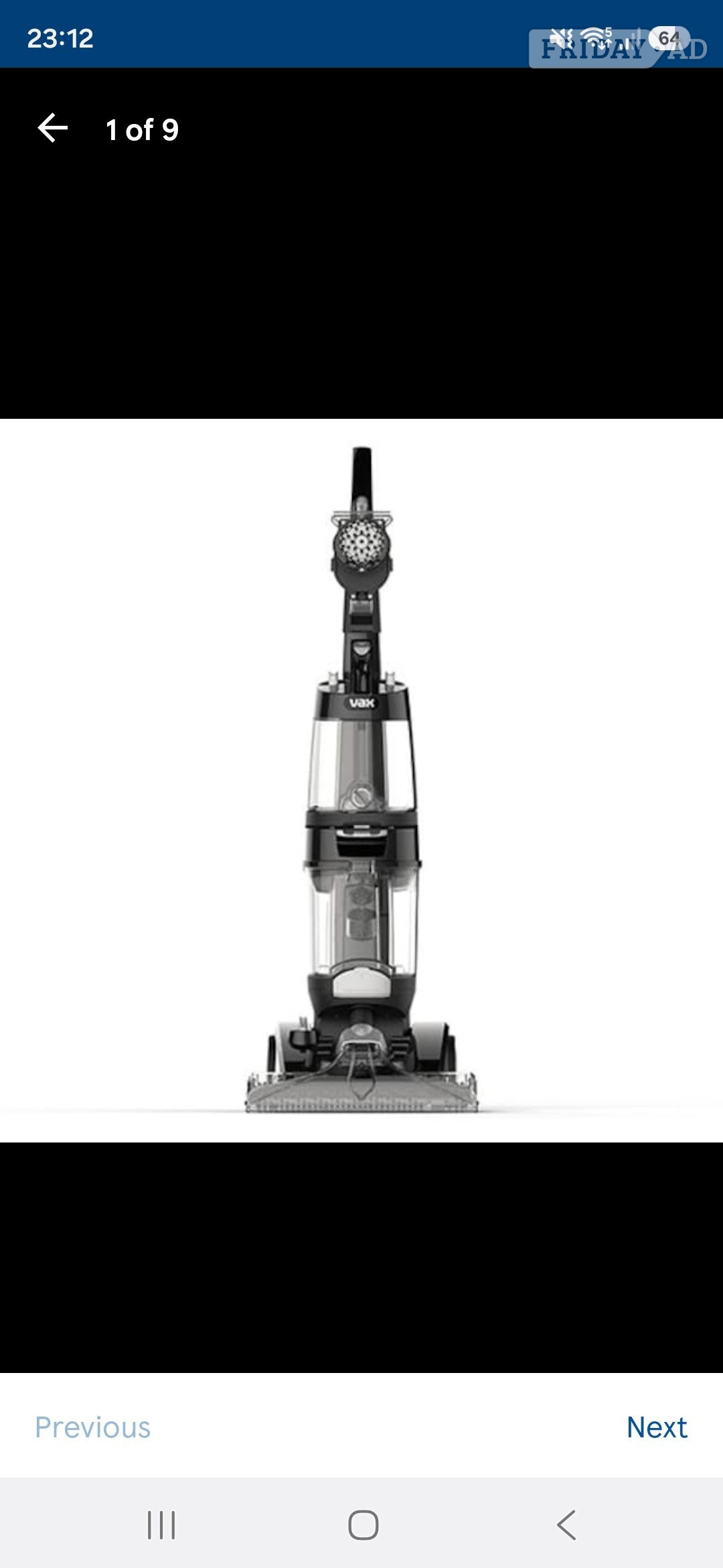 Sheffield Vax Platinum Power Max Carpet Cleaner. New and unused in Sealed B