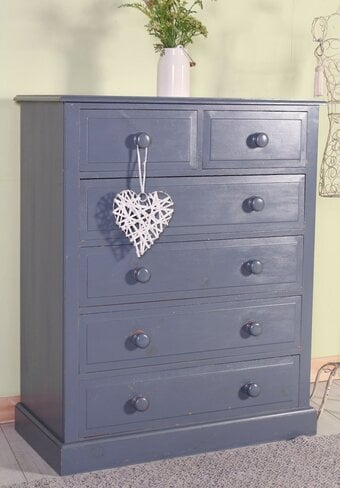 UK Delivery - Second-Hand Painted Cottage Pine Chest Of Drawers