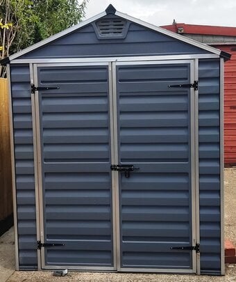Garden Shed 6 x 12 (GREY). ‘CANOPIA’  Palram  Polycarbonate