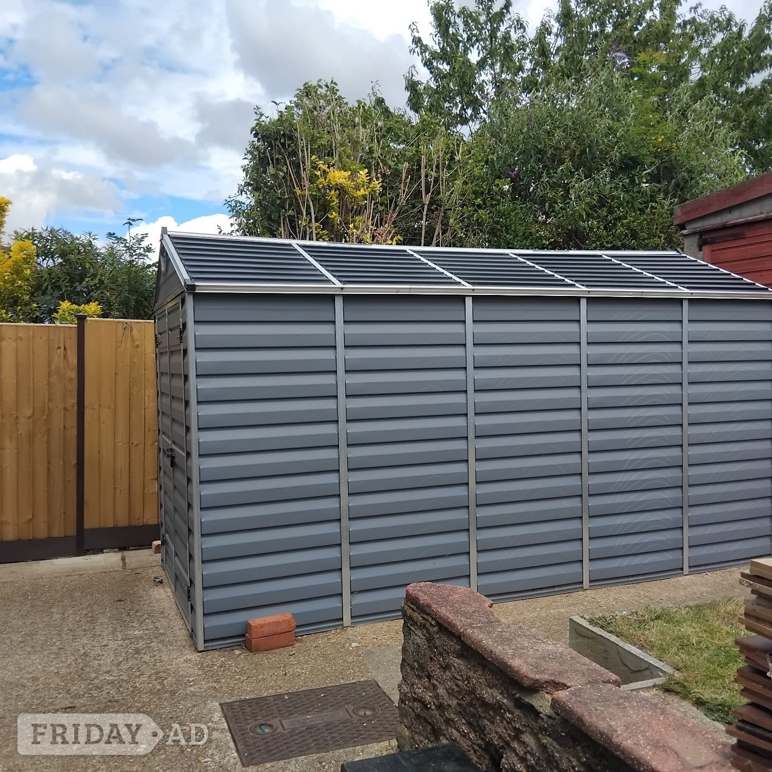 Fareham Garden Shed 6 x 12 (GREY). ‘CANOPIA’  Palram  Polycarbonate