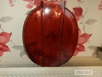 Beautiful deep red glass vase