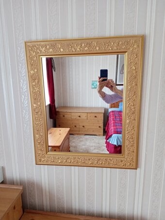 Stunning Ornate Immaculate Heavy Gold Effect Rectangular Mirror 