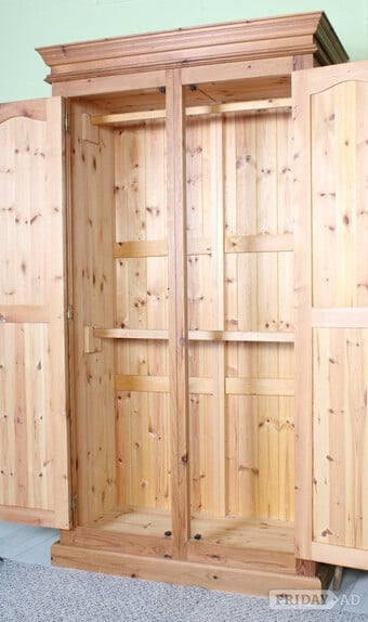 Delivery Options - Pine Farmhouse Wardrobe 2 Hanging Rails