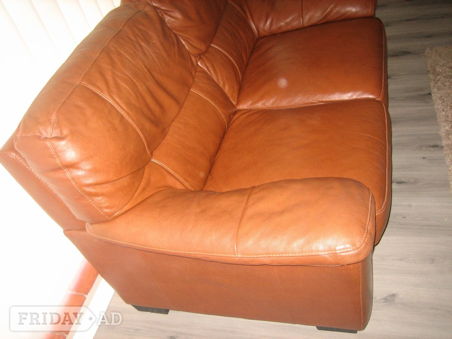 Eastbourne Leather two-seater sofa. 