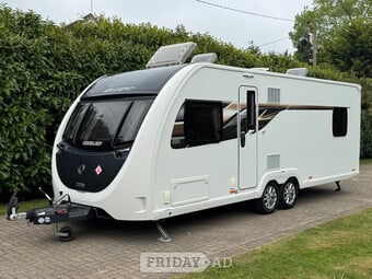 Swift Eccles 635 2019 4 Berth Caravan with Fixed Island bed and Centre Washroom