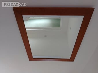 Habitat wood framed mirror.