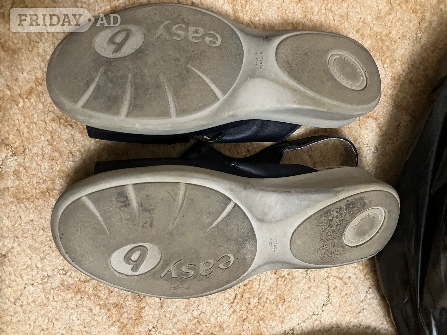 Navy wide fit sandals