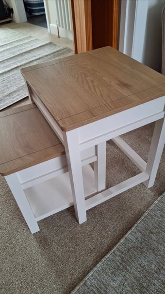 Nest of 2 Side Tables - Brand New (Small Chip)