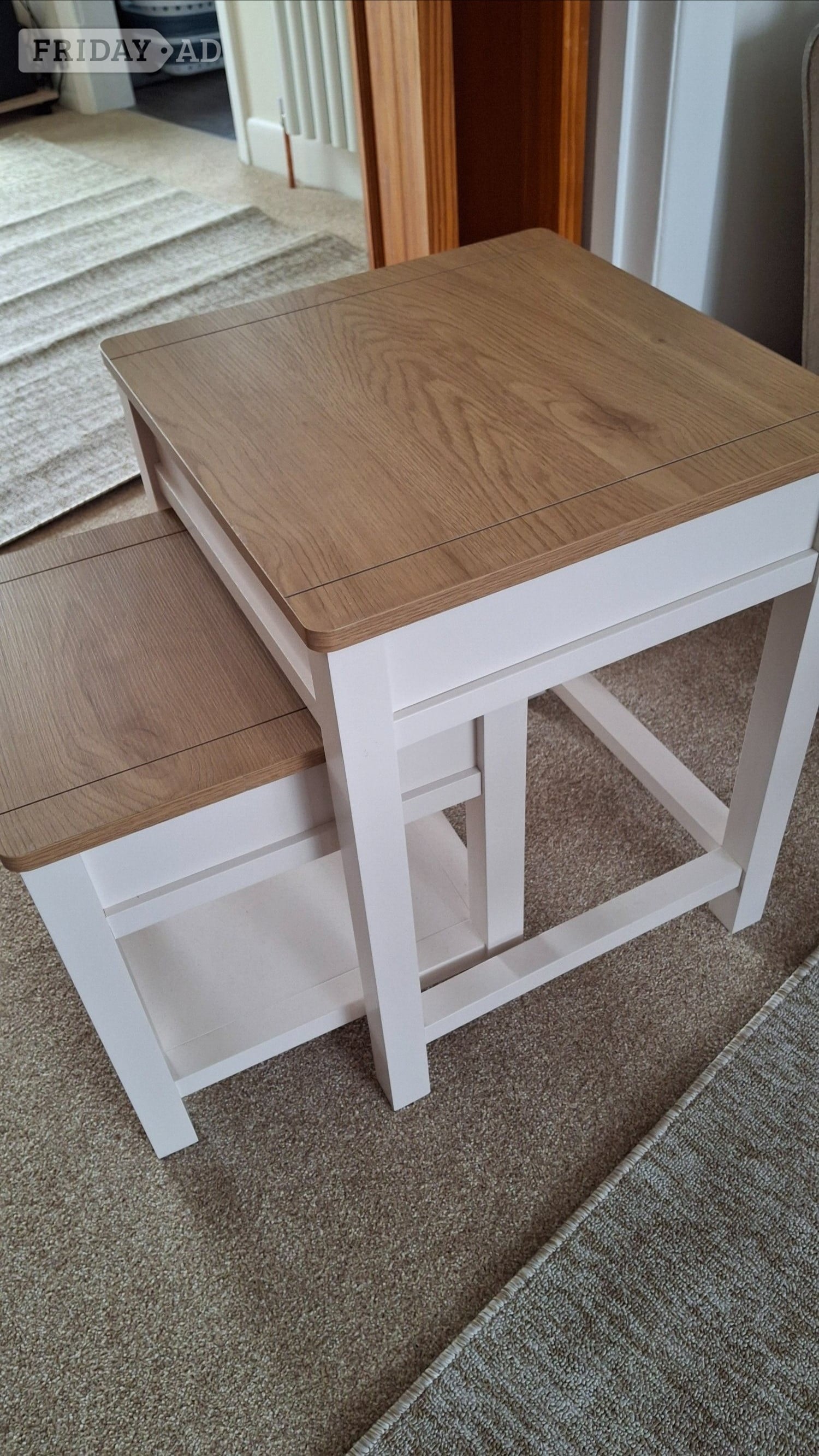 Nest of 2 Side Tables - Brand New (Small Chip) in Worthing
