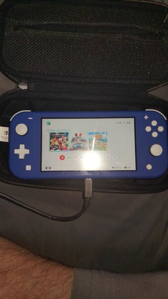 Nintendo Switch Lite Blue Console with Charger & Case