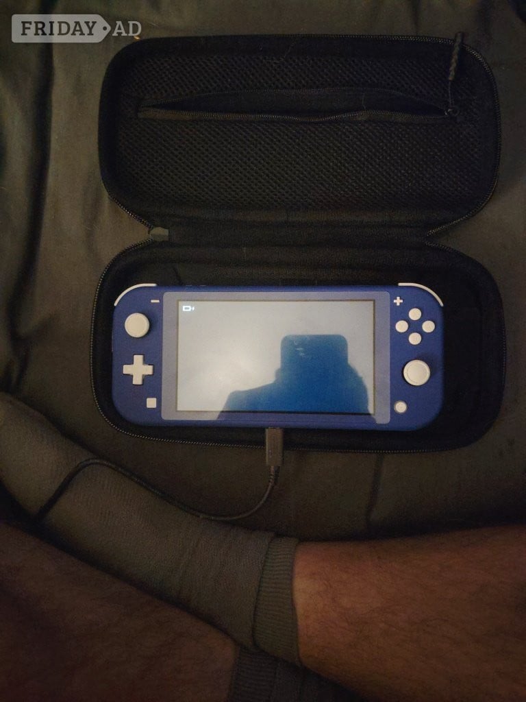 Nintendo Switch Lite Blue Console with Charger & Case