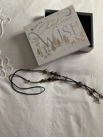 NECKLACE - BLACK & SILVER