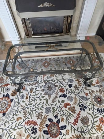 Glass coffee table