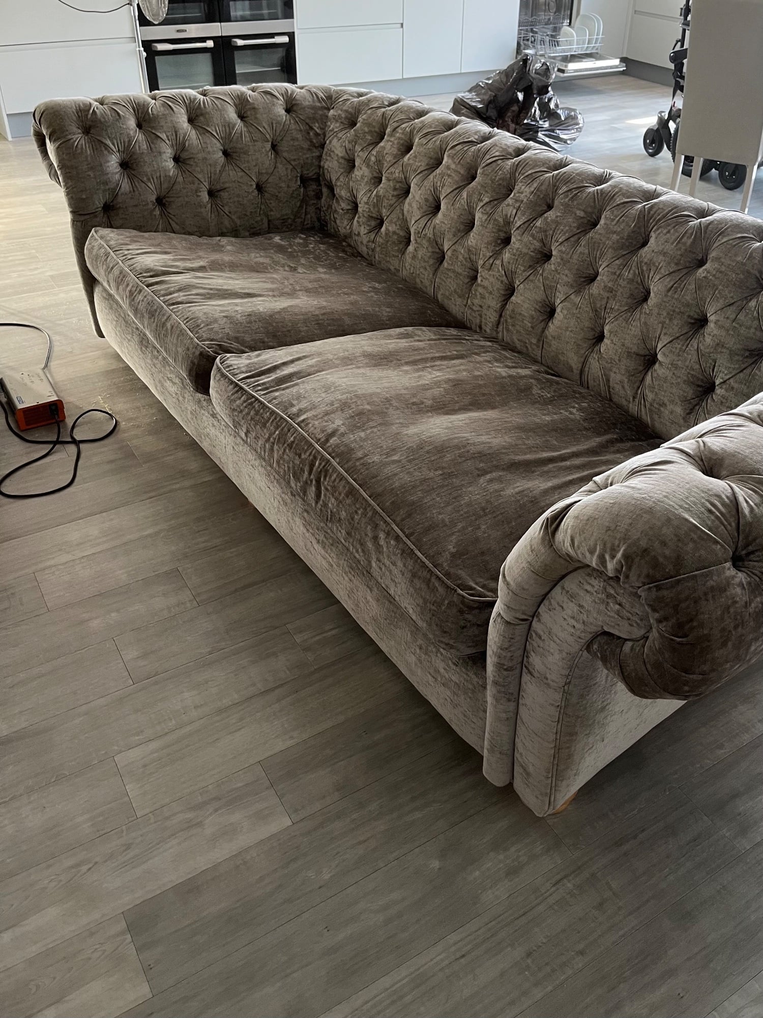 Billingshurst Large sofa gray good condition 