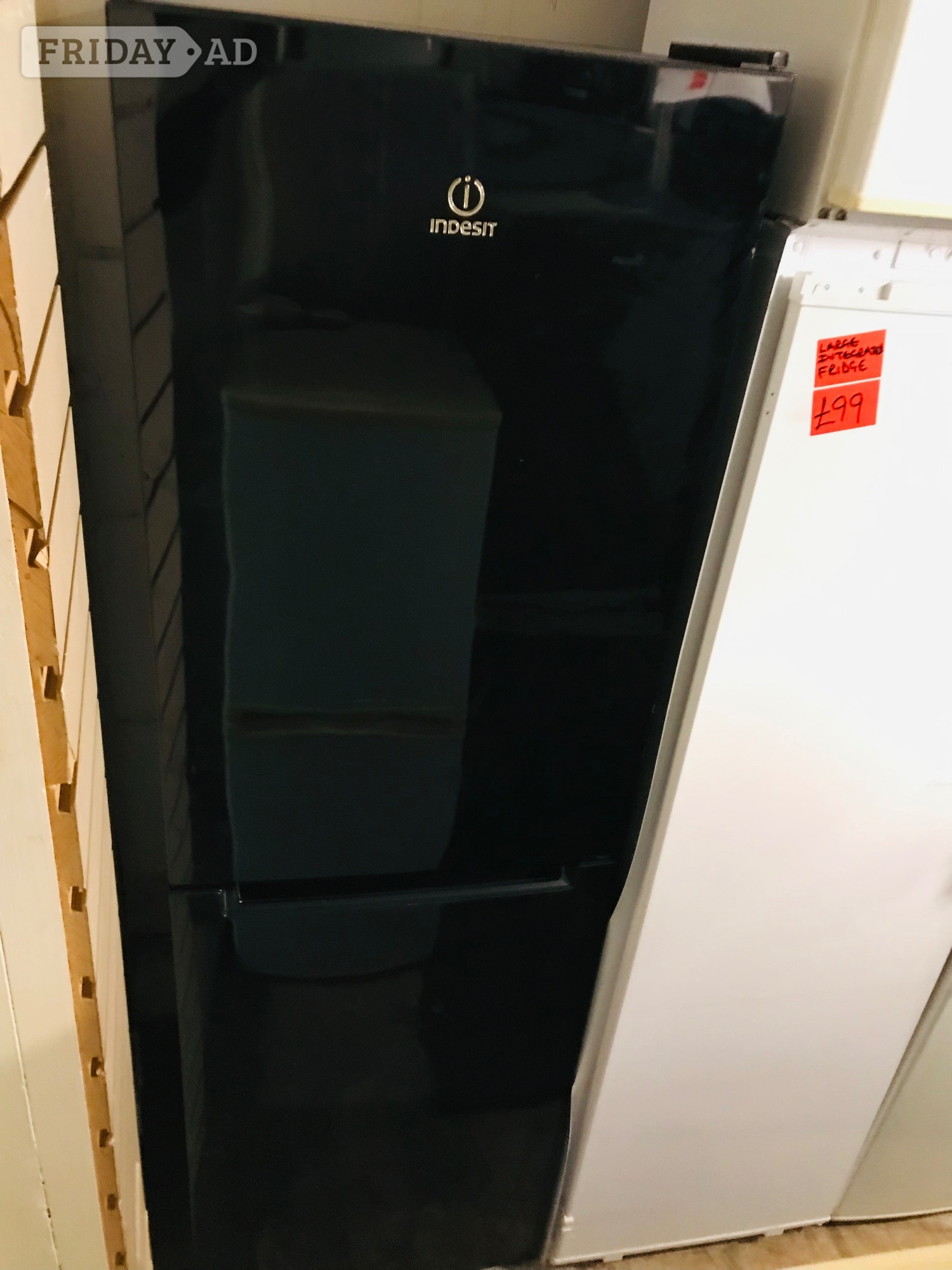 Indesit black colour fridge freezer  in Hemel Hempstead
