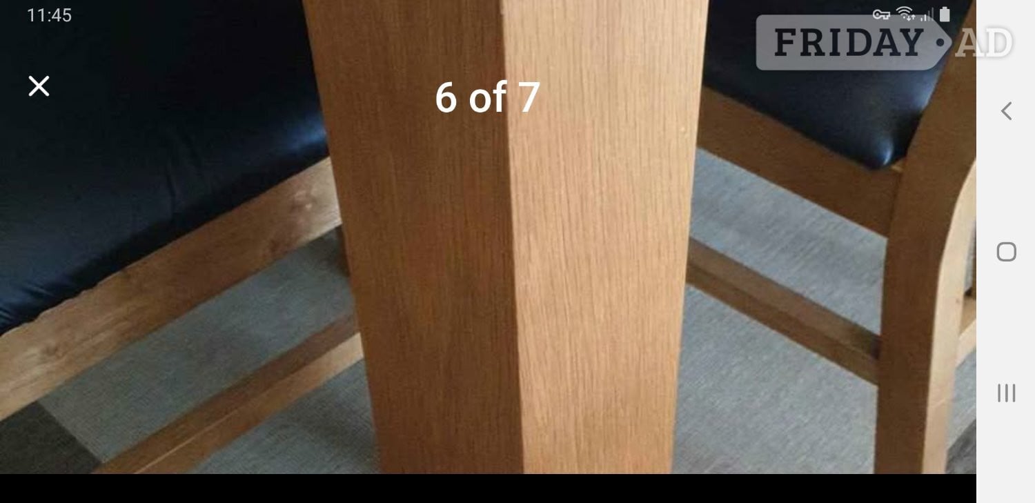 Scandinavian Solid Oak Dining Table & 6 Chairs. In Perfect Order