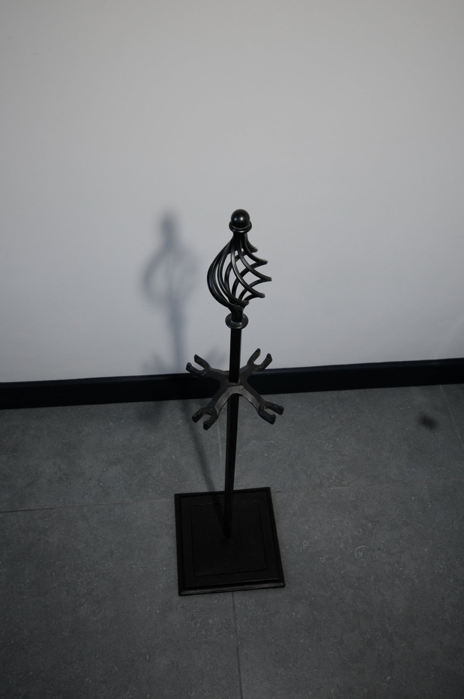 TALL FIRESIDE COMPANION SET HANDMADE IRON TOOLS & STAND UNUSED - Heating & Cooling