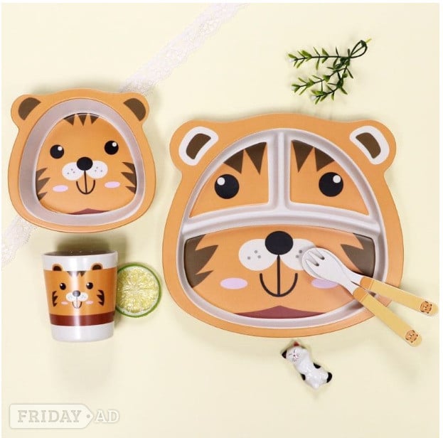 Bamboo Fiber Animal Design Pet Bowl - kids Table ware - Baby & Kids