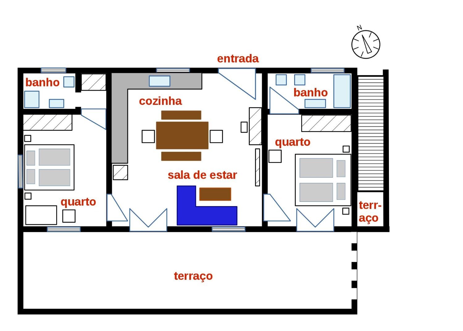 Serra de Tavira, Algarve, Portugal - Holiday home with sea view for rent