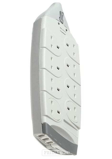 Belkin 8 way mains block/surge protector. in Worthing