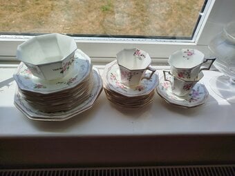 Antique Allertons Ltd bone china crockery bought 1918
