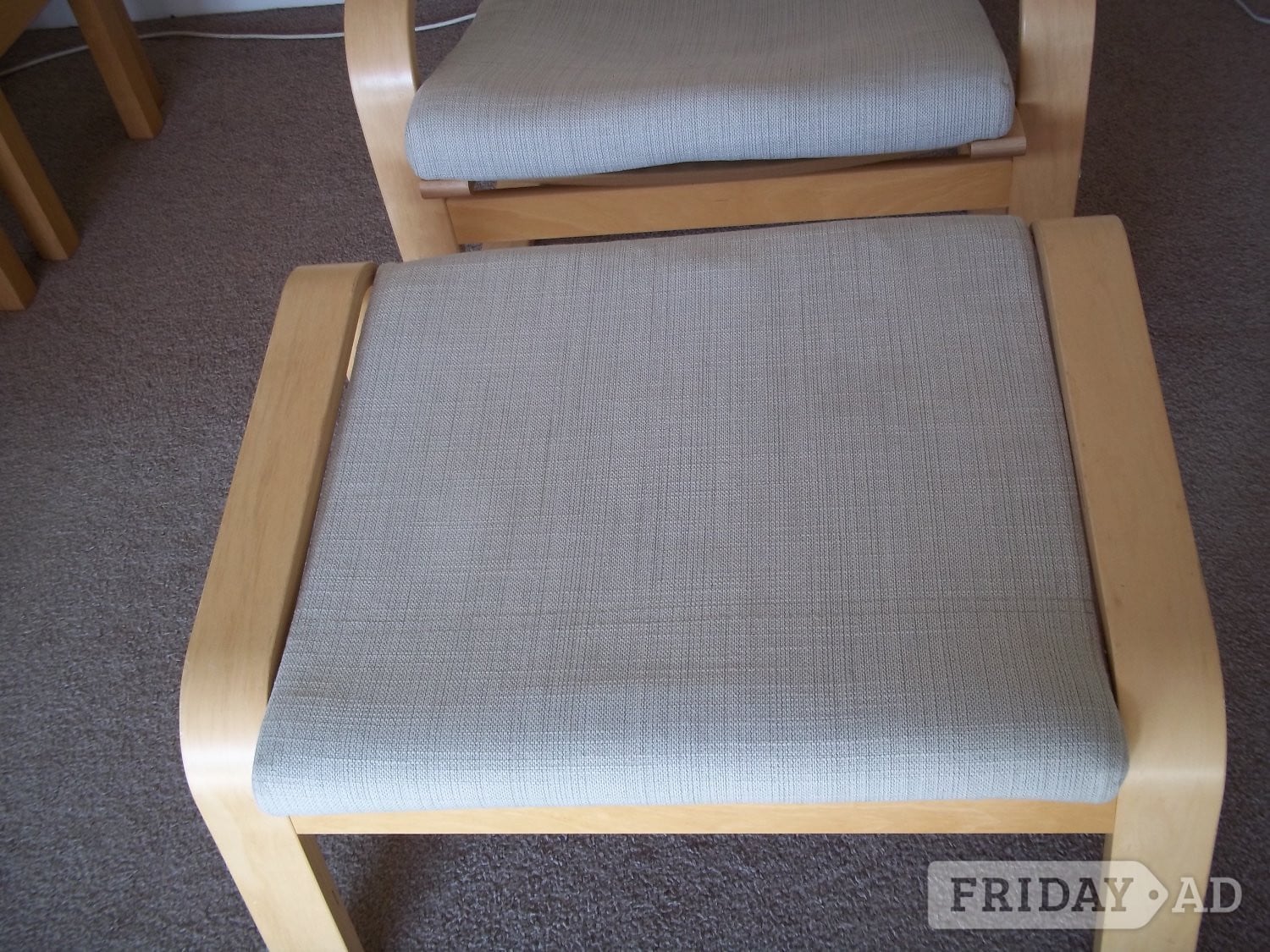 Lewes IKEA Poang Chair and footstool
