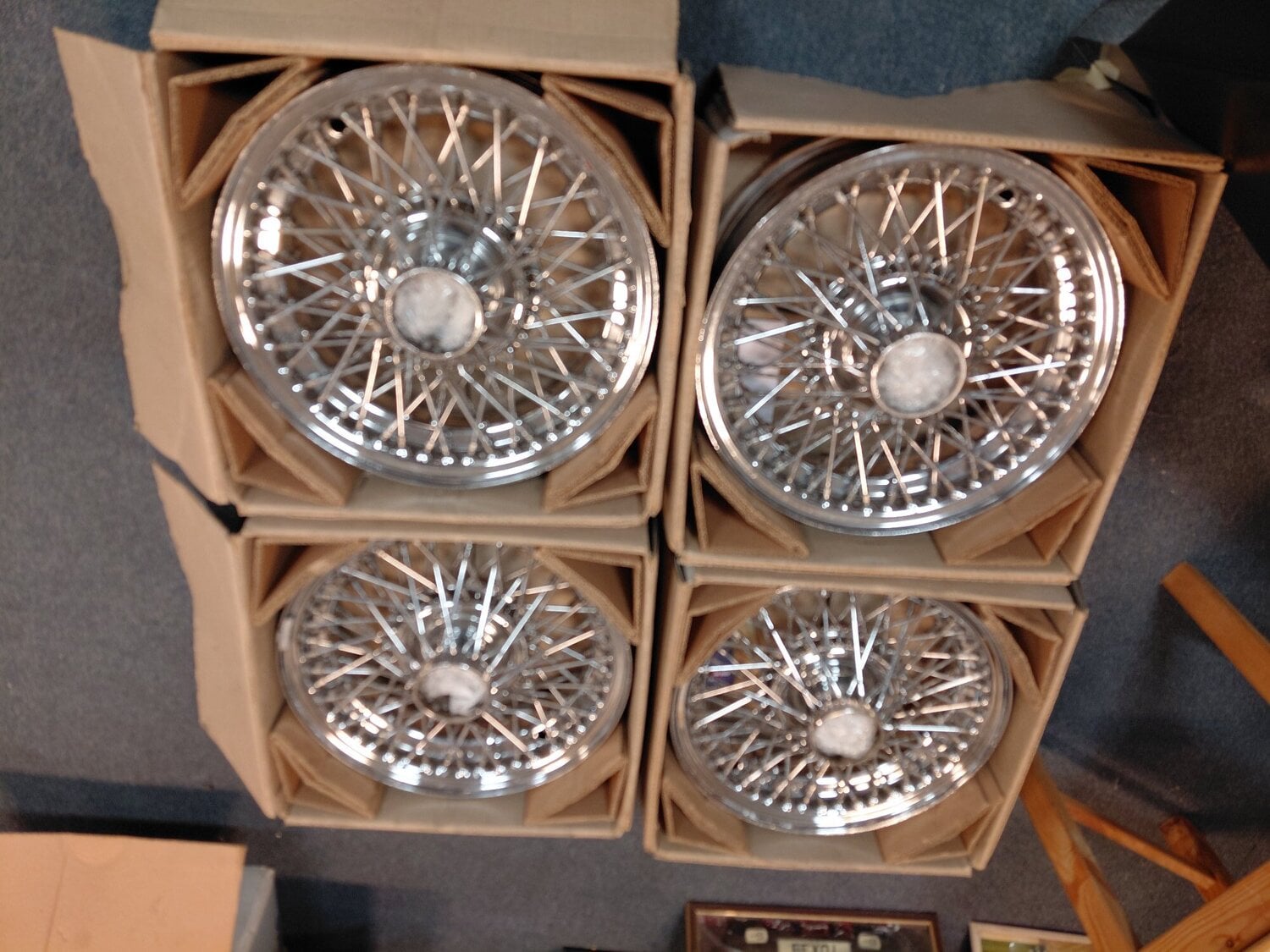  DAIMLER CHROME WIRE WHEELS SHOW STANDARD + BRAND new spinners - Parts & Accessories