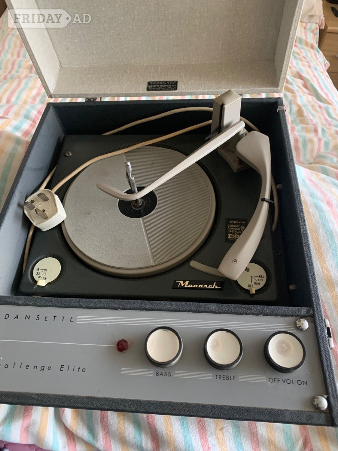 Reigate Vintage 1960s Dansette Record Player
