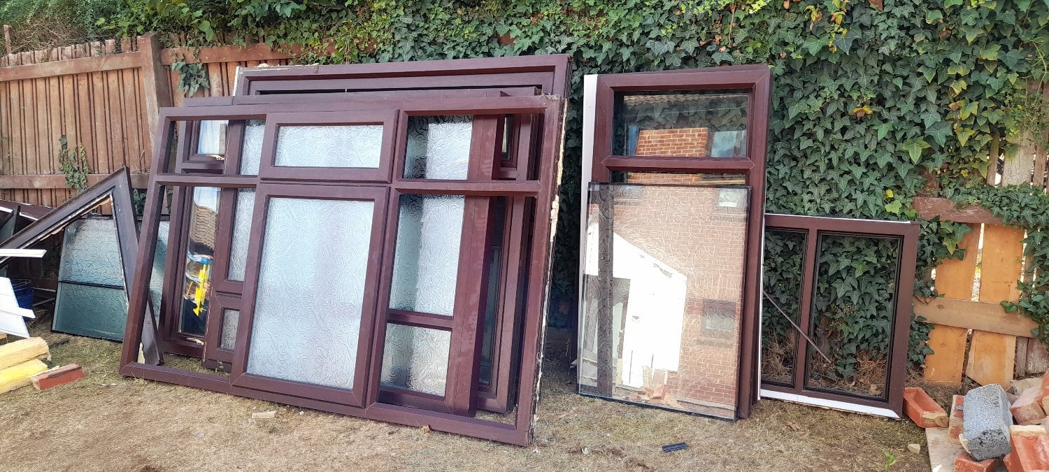 Rosewood uPVC Conservatory Windows & Double Glazed Frame Job Lot  in Luton