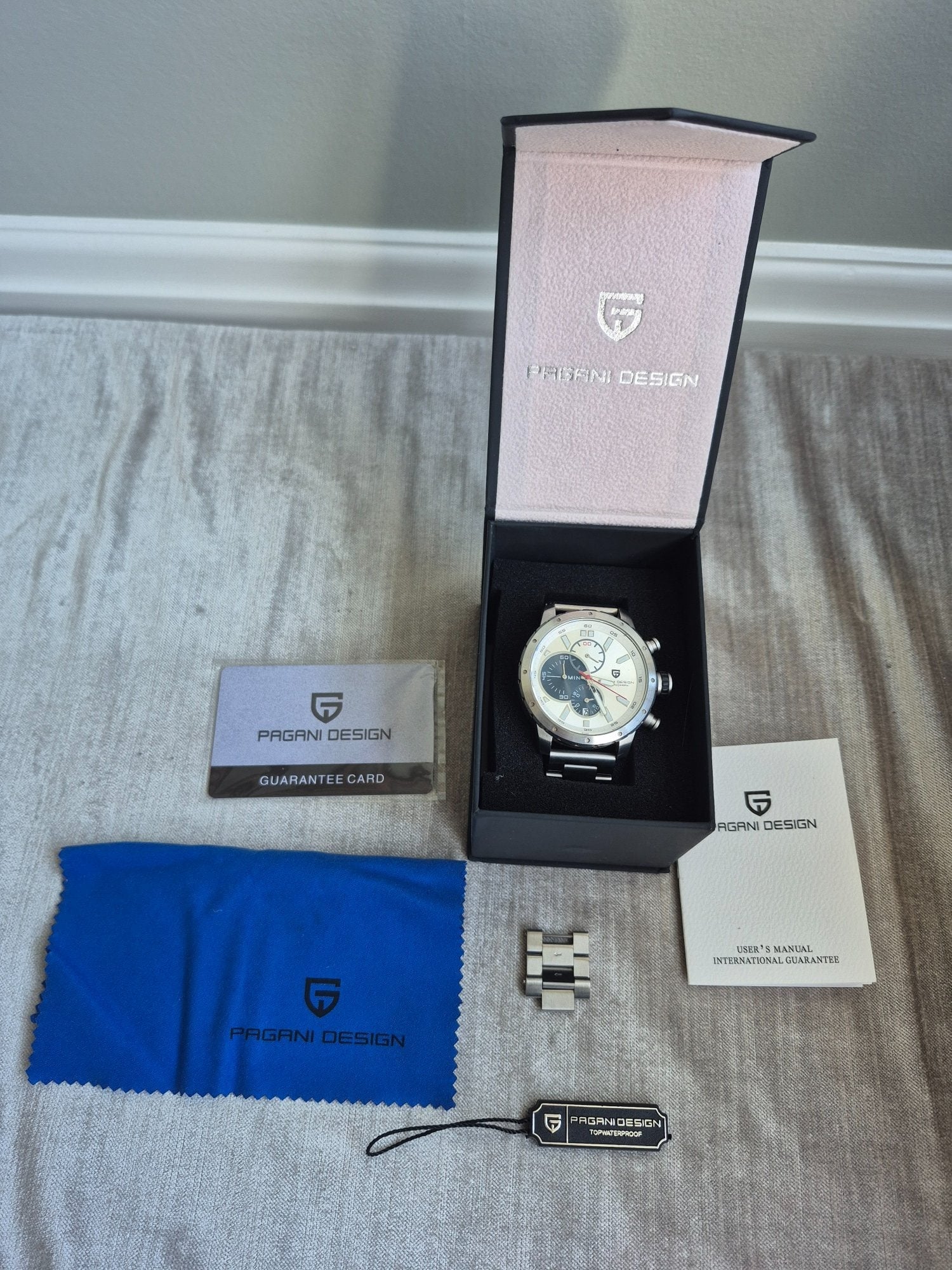 Lewisham PAGANI 6 Pointers Men's Sports Chronograph Quartz Wristwatch 