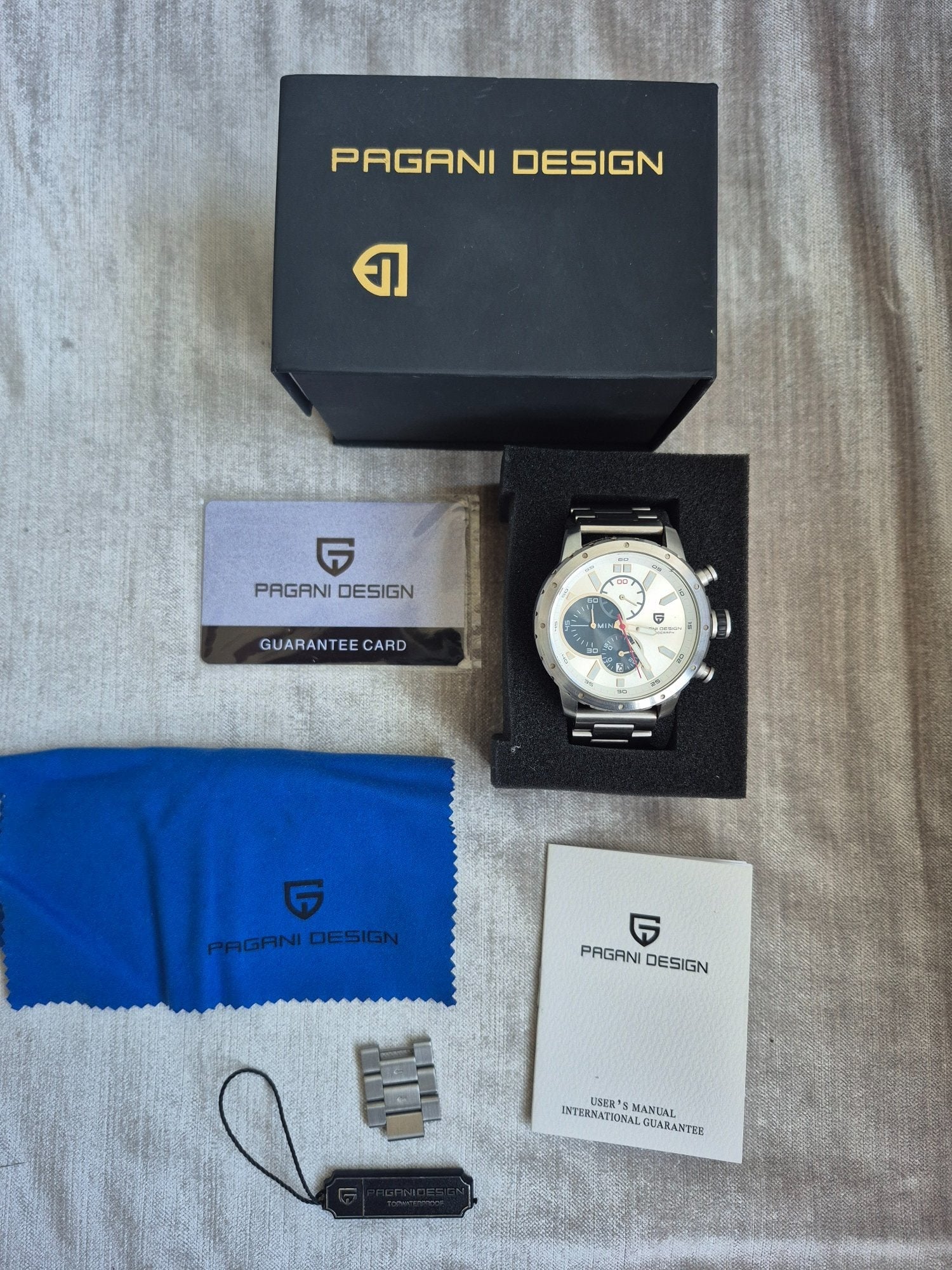 PAGANI 6 Pointers Men's Sports Chronograph Quartz Wristwatch 
