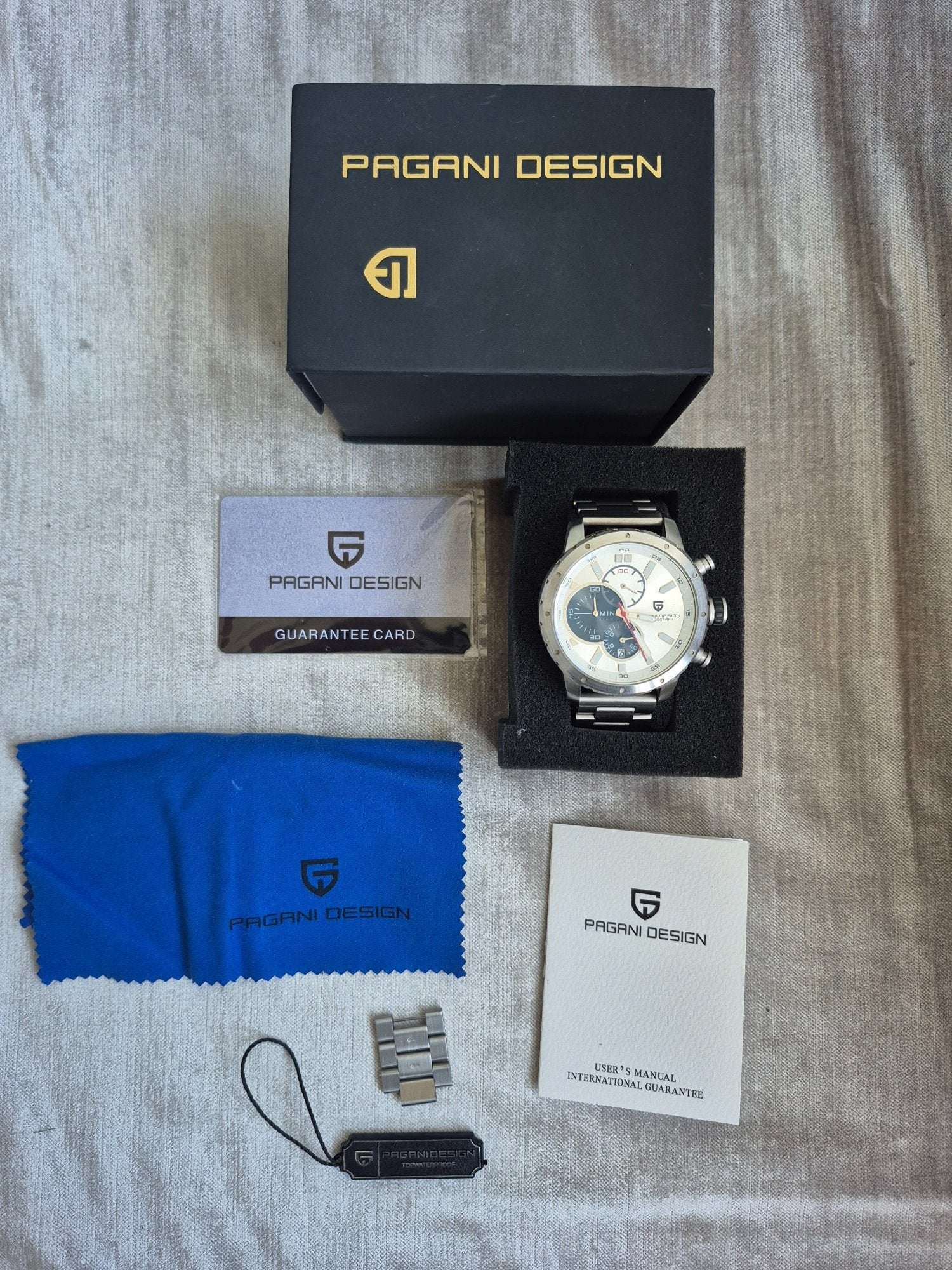 PAGANI 6 Pointers Men's Sports Chronograph Quartz Wristwatch  - Clothing, Footwear & Accessories