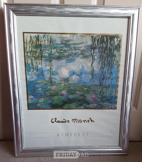 3 Monet Prints - Nympheas, View of Verteuil & Flower Garden