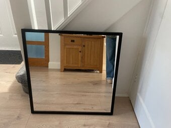 Ikea dark brown wood Stave mirror size 70cmx 70cm great condition