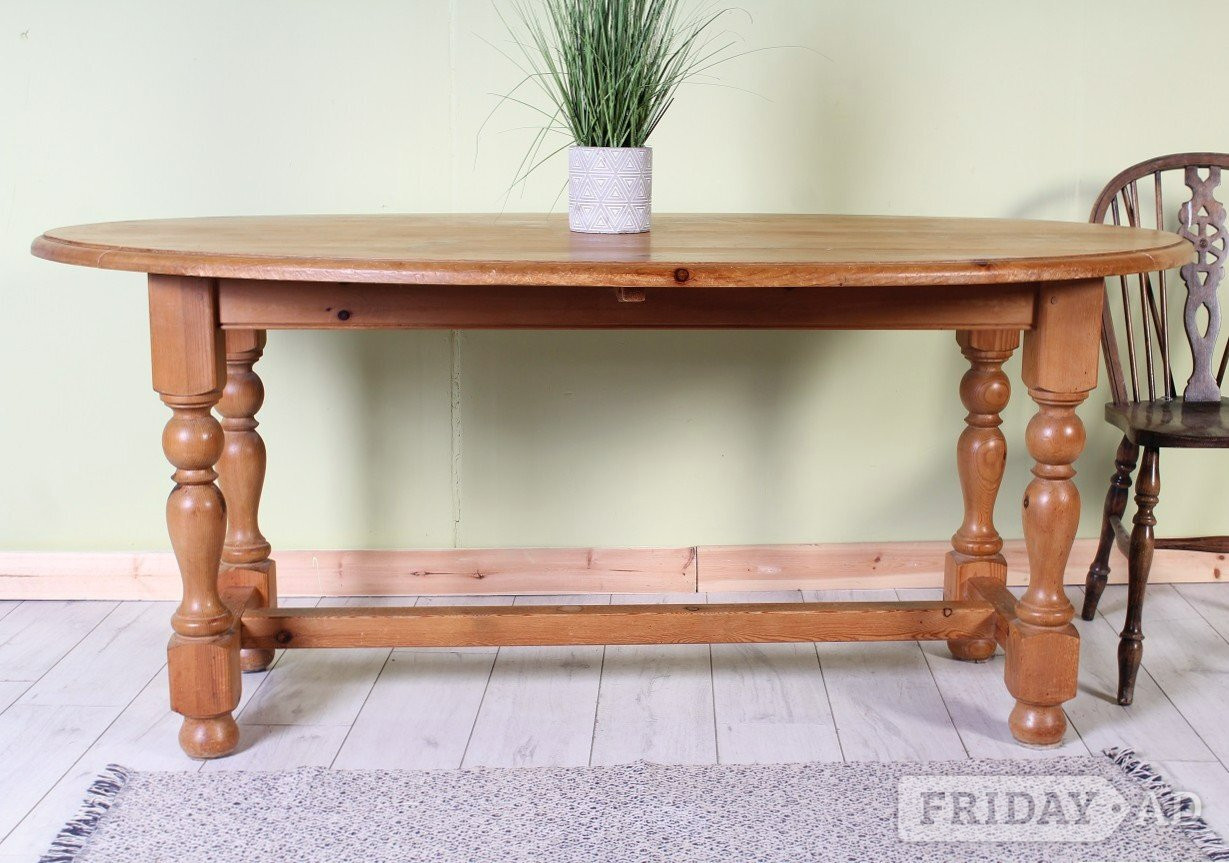 Hailsham UK Delivery - Chunky Old Farmhouse Drop Leaf Pine Table Waxed