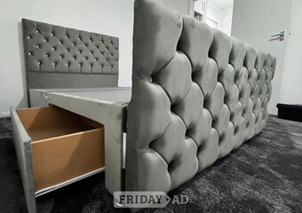 KING - MILANO divan 4 drawers Floor standing Hb & Footboard