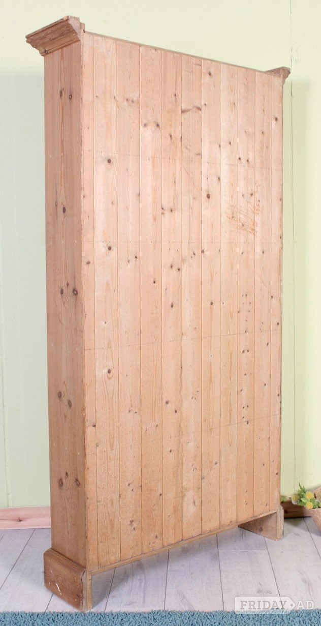 UK Delivery - Tall Vintage Cottage Pine Bookcase 4 Strong Shelves - Furniture