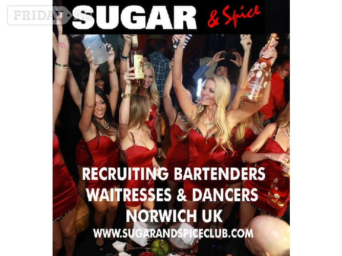 bartenders/waitresses/dancers to work in American style club in Norwich