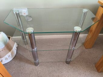 Glass TV stand
