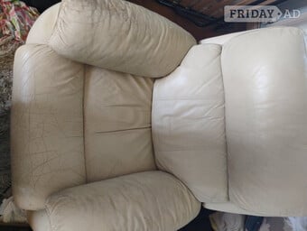Reclining armchair cream 