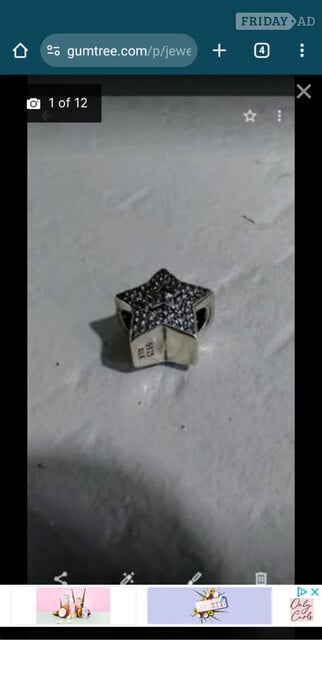 Pandora wishing star charm