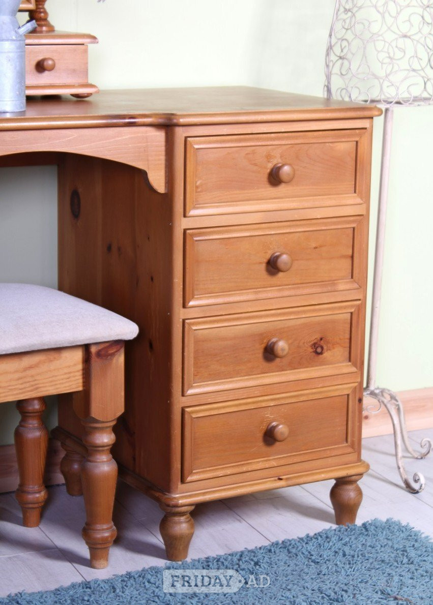 Hailsham Delivery Options - Antique Pine Dressing Table Mirror & Stoool