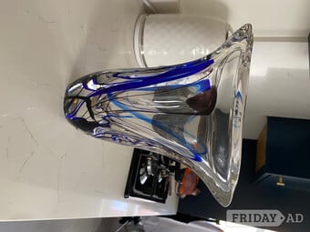 Vintage Glass Vase Kristalunie Maastricht Max Verboeket 