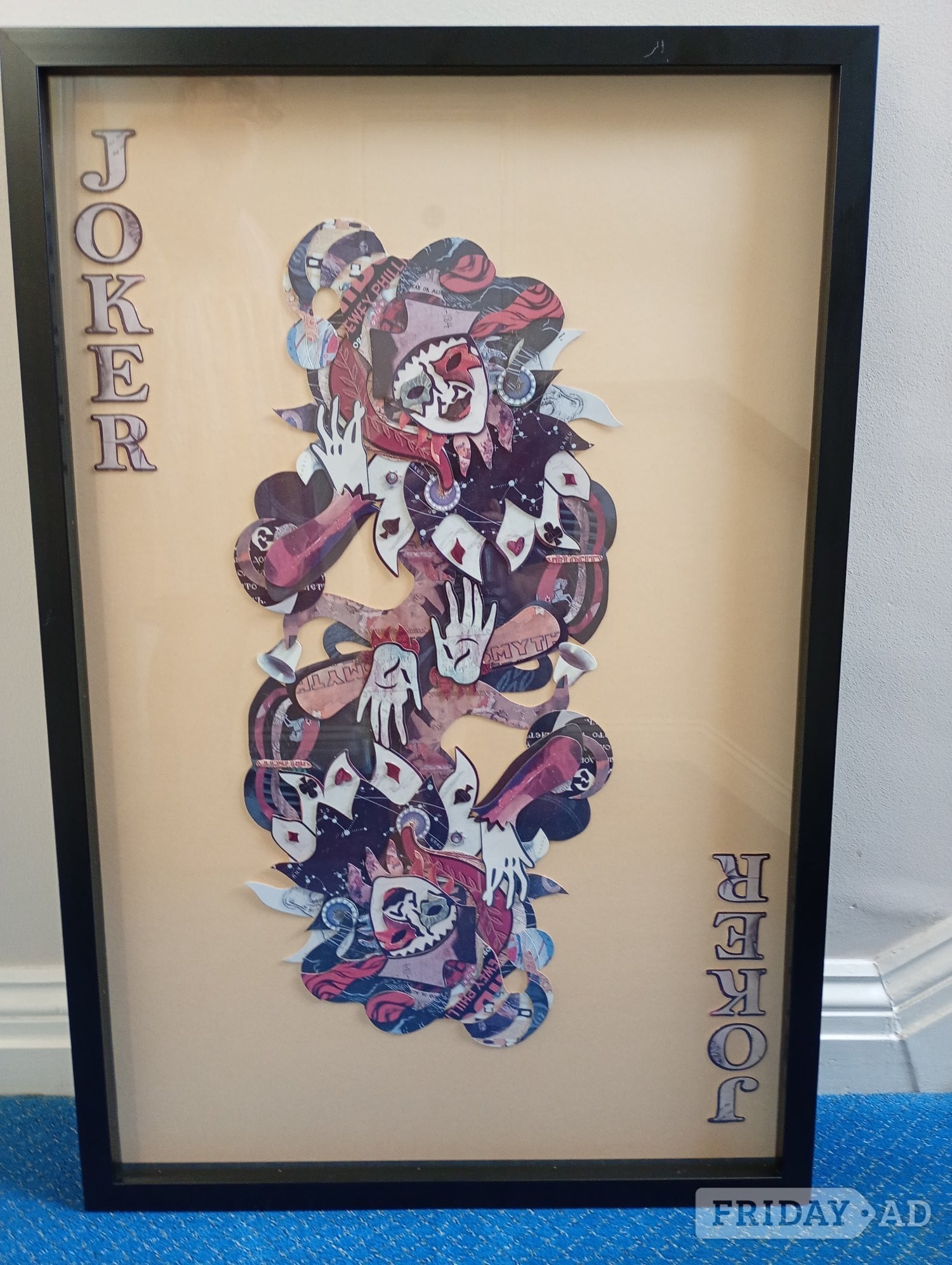 Joker playing card framed print  in Brighton