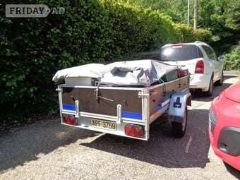 Trailer 750kilo winterhoff, all Aluminium, only used for camping 