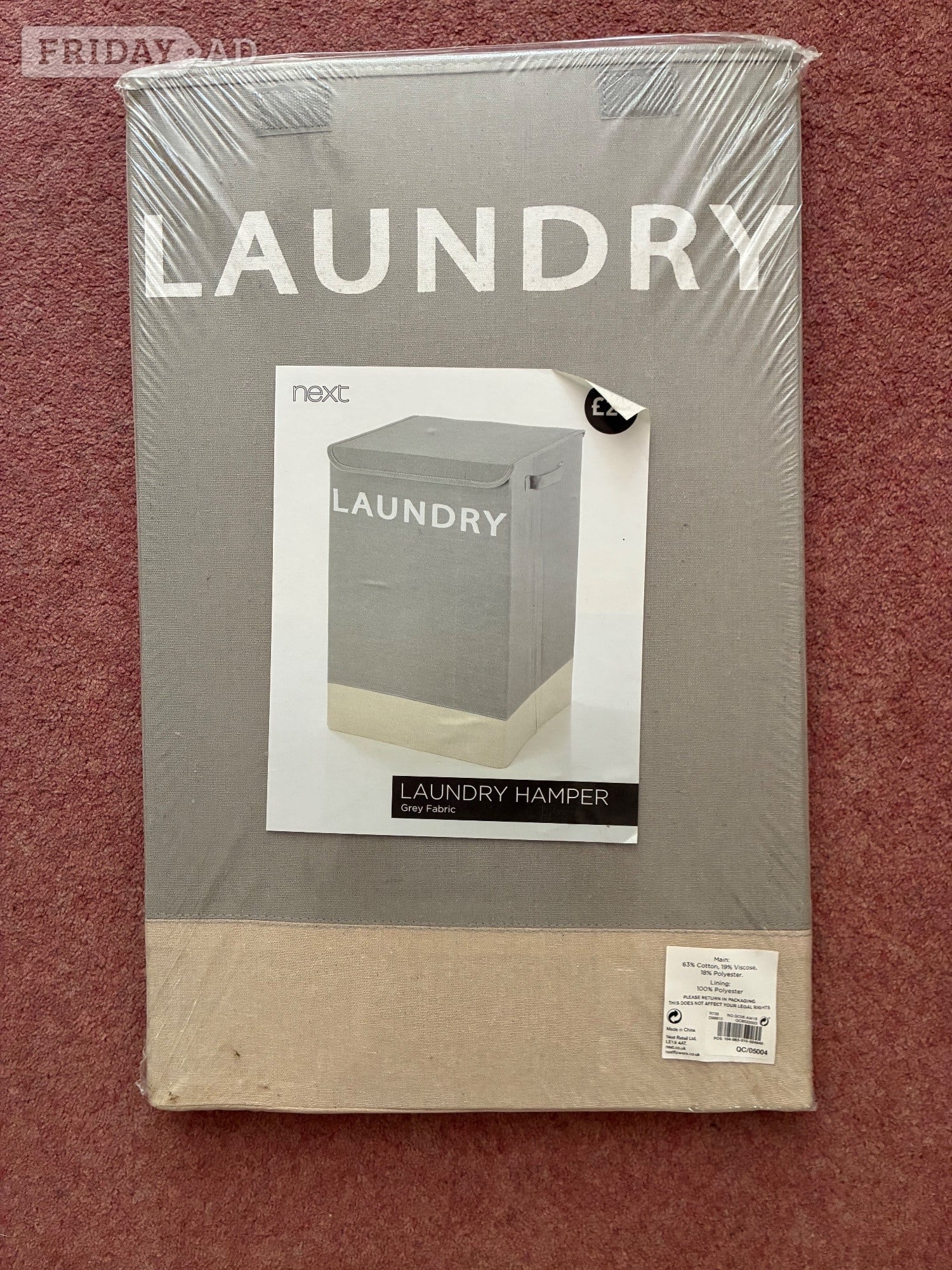 New wrapped Next Laundry Basket and New wrapped Bamboo Shower Mat in Burgess Hill