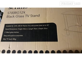 Serano Black Glass TV Stand
